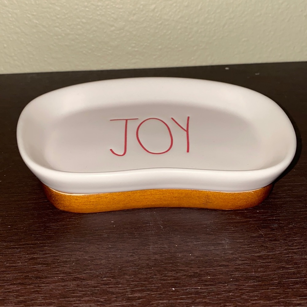 New Rae Dunn JOY ceramic soap dish